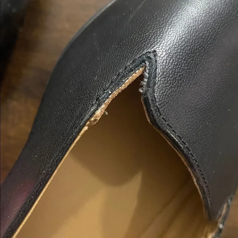 Trotter Women's Classic Black Leather Harlowe Loafers size 10.5 WW